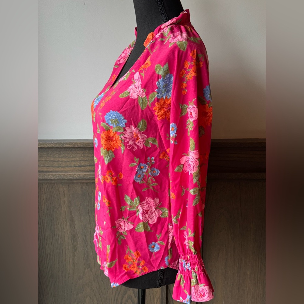 Ann Taylor Vibrant Floral Blouse XSP NWT - Picture 3 of 9